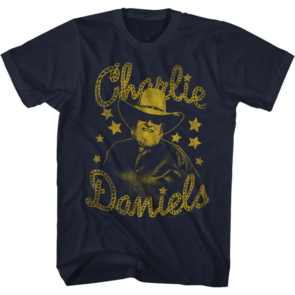 Distressed Stars Charlie Daniels Tshirt